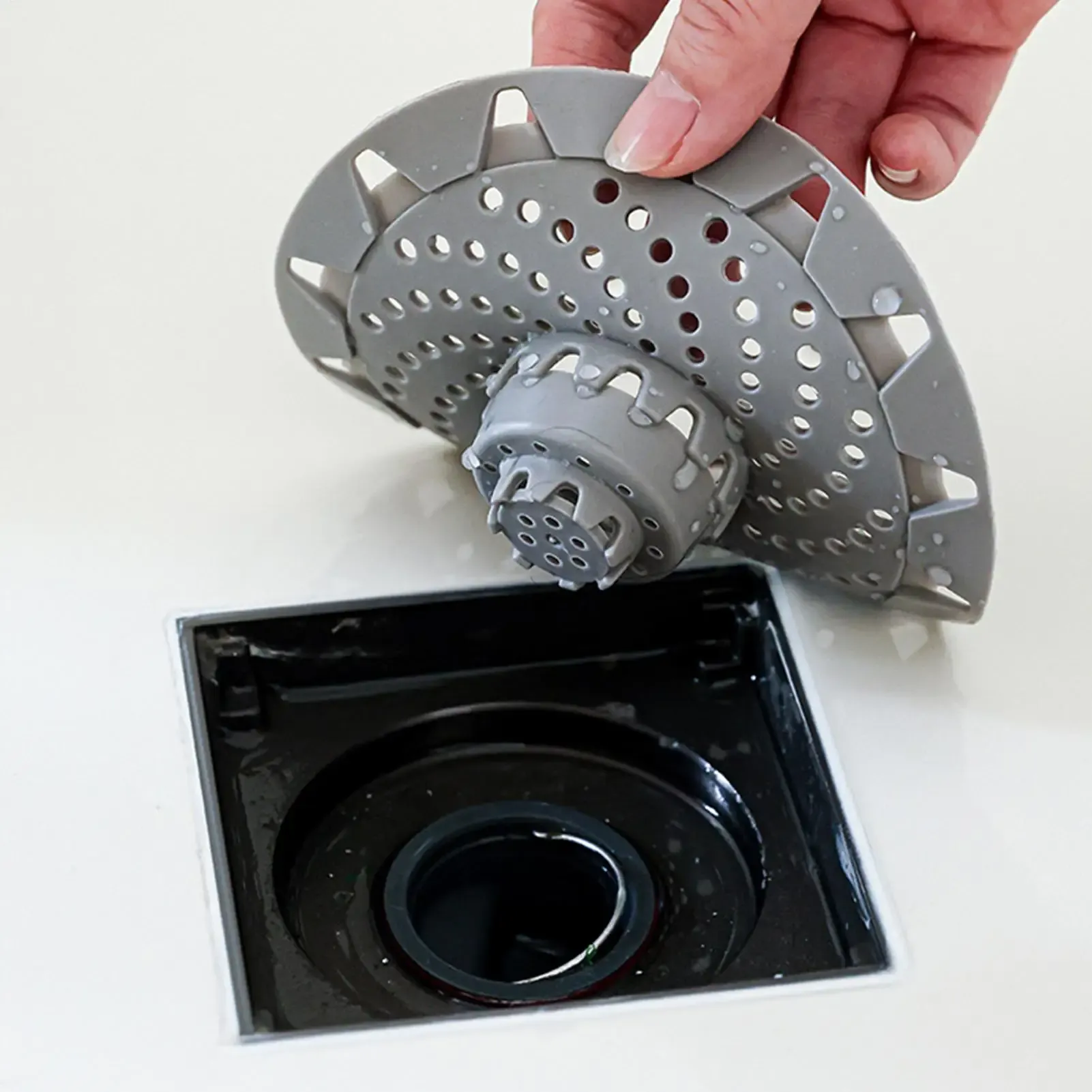 Filtre de vidange anti-cheveux pour salle de bain et cuisine, avec couvercle de drain désodorisant - Image 1