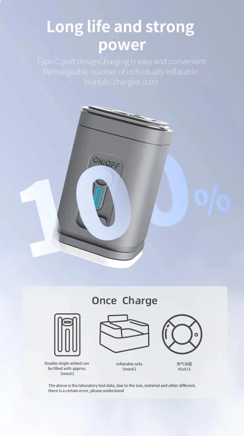 Pompe à air portable, vue d'ensemble du produit