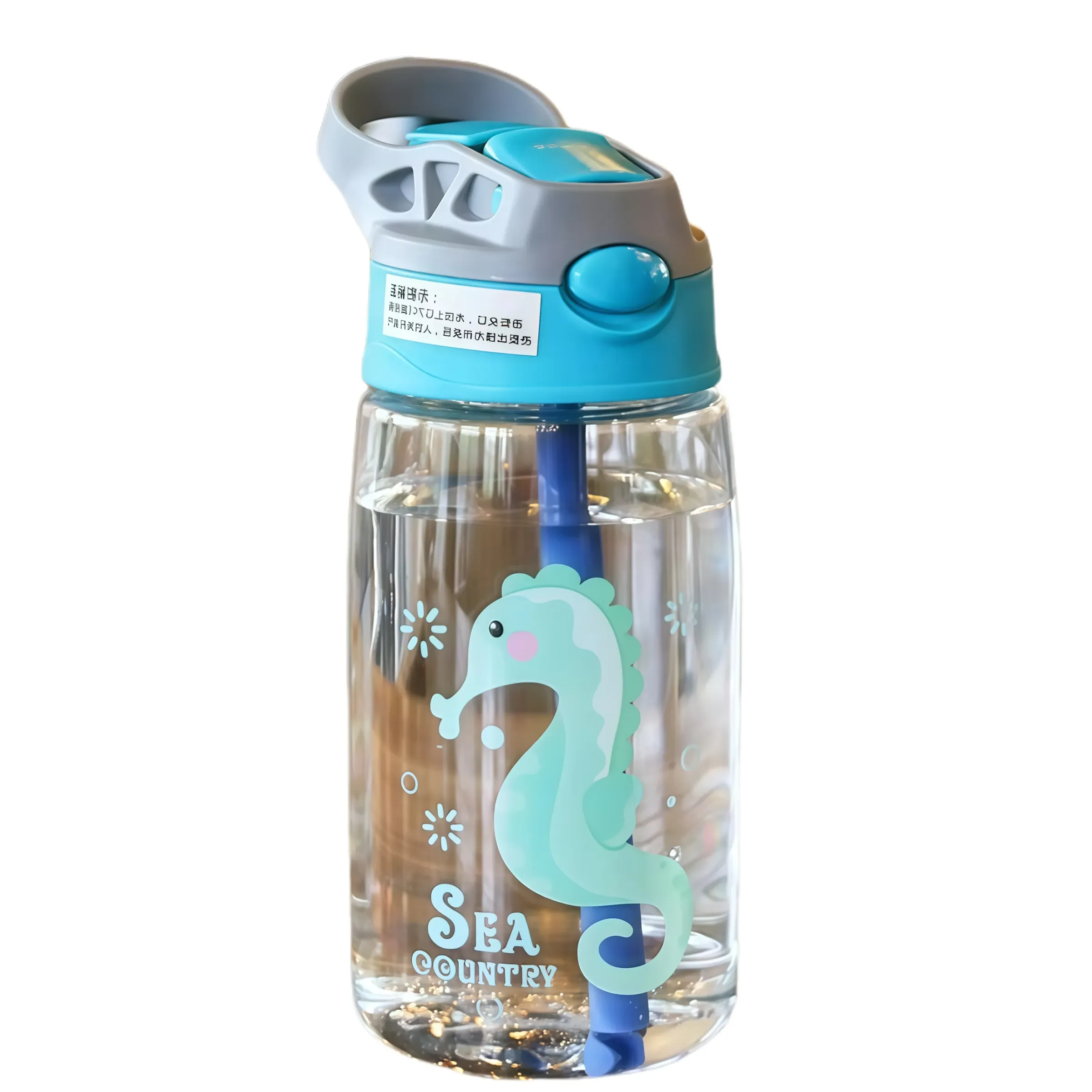 Gourde enfant 480 ml portable à motif dessin animé avec paille, bouteille d'eau étanche pour le sport et le plein air 8
