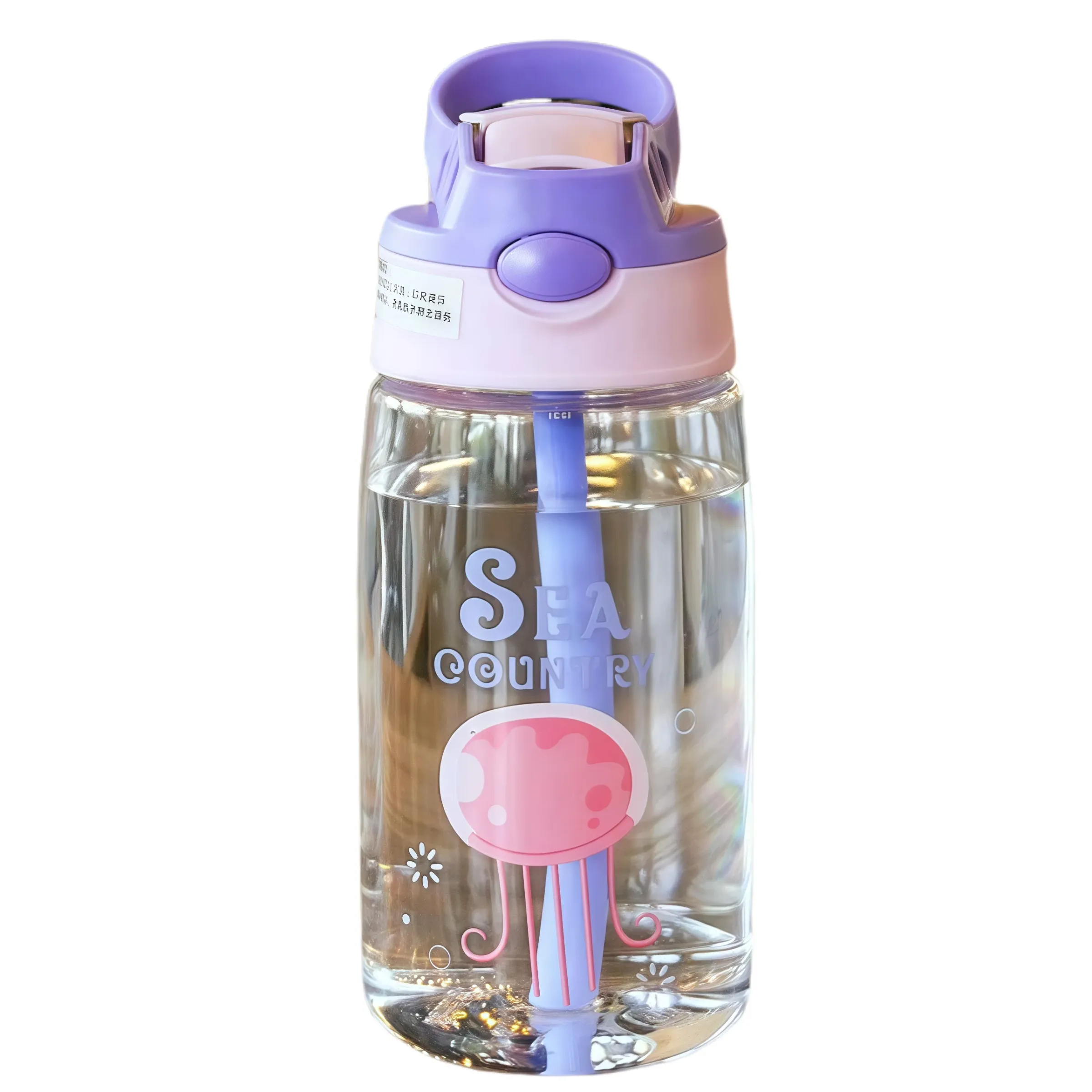 Gourde enfant 480 ml portable à motif dessin animé avec paille, bouteille d'eau étanche pour le sport et le plein air 10