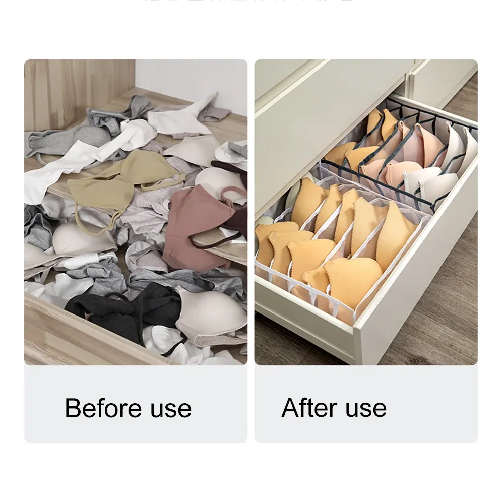 Organisateur de tiroirs à compartiments pour armoire, idéal pour sous-vêtements, soutiens-gorge, chaussettes et culottes 3