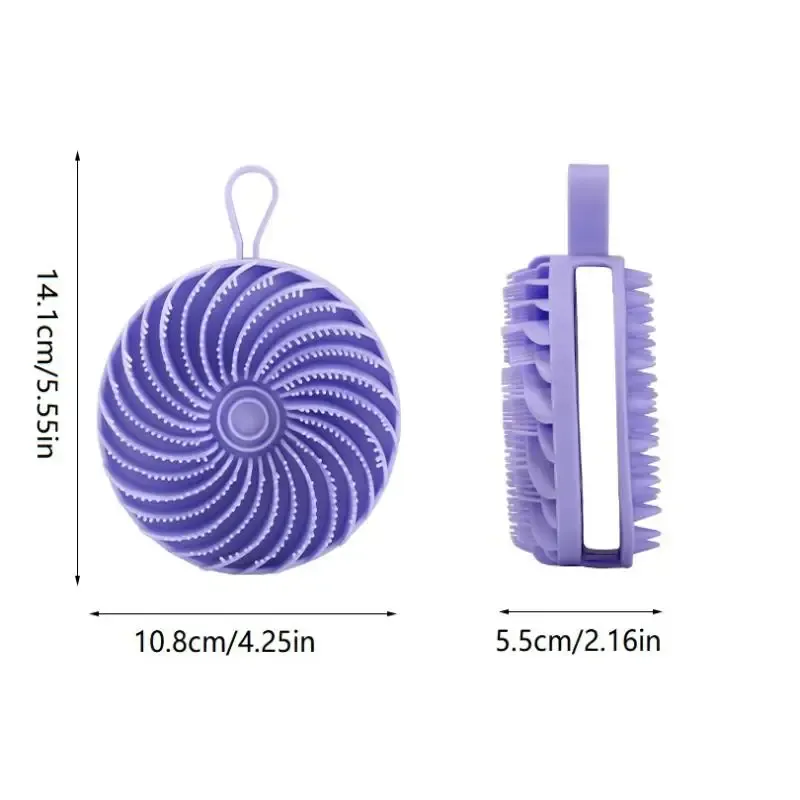 Brosse de douche exfoliante en silicone double face, masseur de cuir chevelu, brosse à shampoing pour femme et homme 6