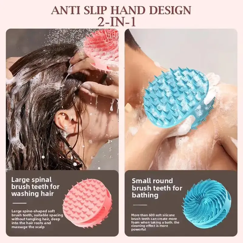 Brosse de bain double face pour gommage et massage