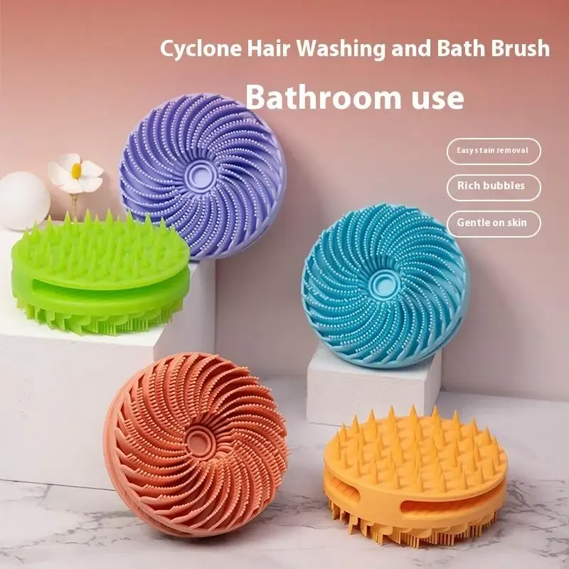 Brosse de bain en silicone, texture et finition