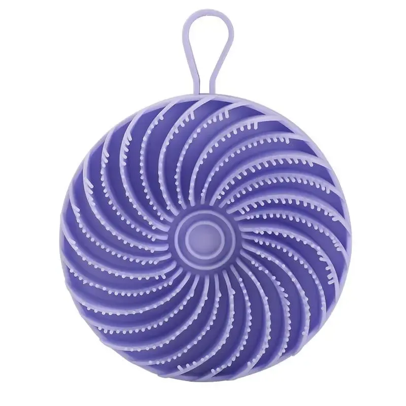 Brosse de douche en silicone, détail de la surface