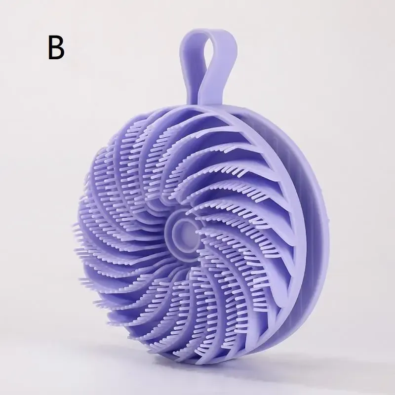 Brosse de douche exfoliante en silicone double face, masseur de cuir chevelu, brosse à shampoing pour femme et homme 7