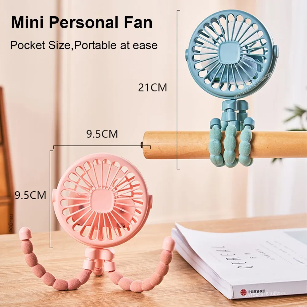 Ventilateur portable à clip, vue rapprochée