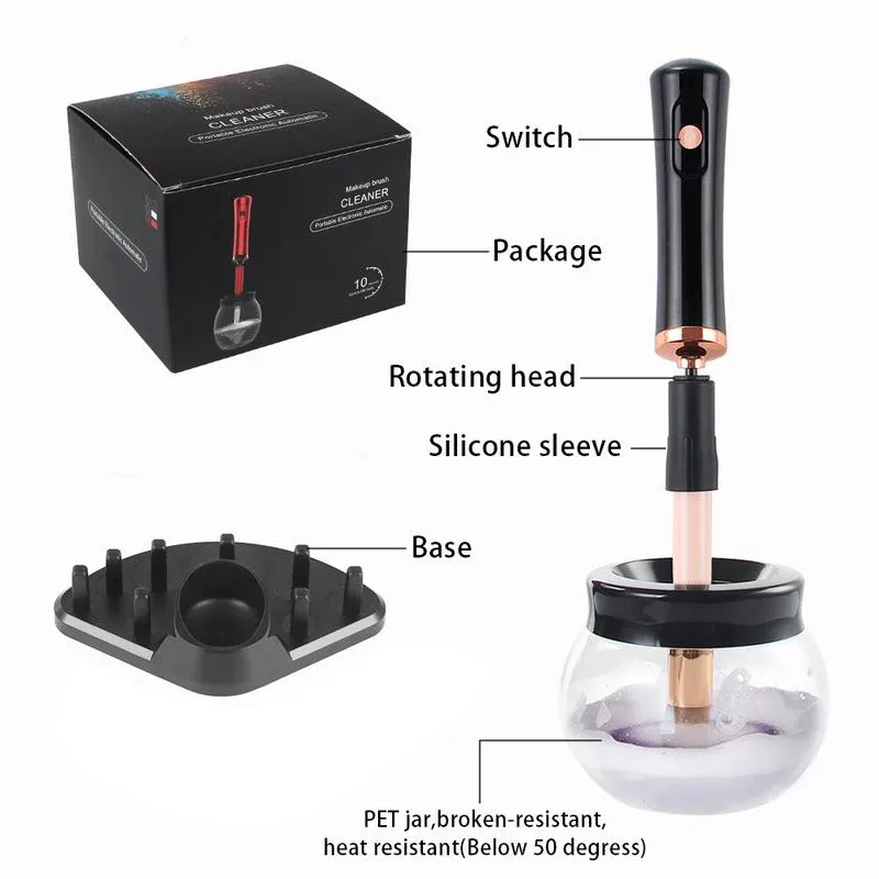 Détail du nettoyeur de pinceaux de maquillage