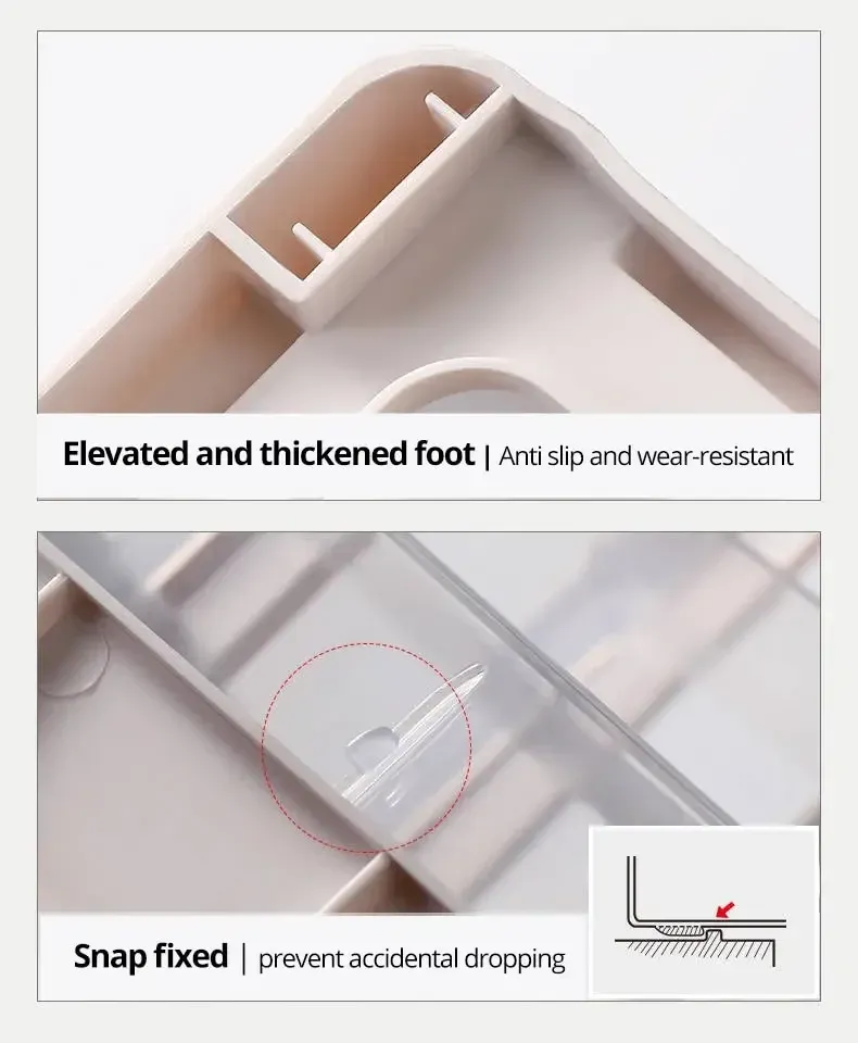 Boîte de rangement cosmétique transparente