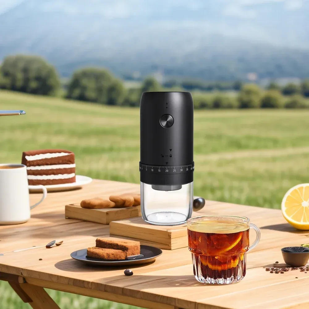 Moulin à café électrique sans fil portable, 40 réglages de mouture, idéal pour espresso et cafetière à piston 3