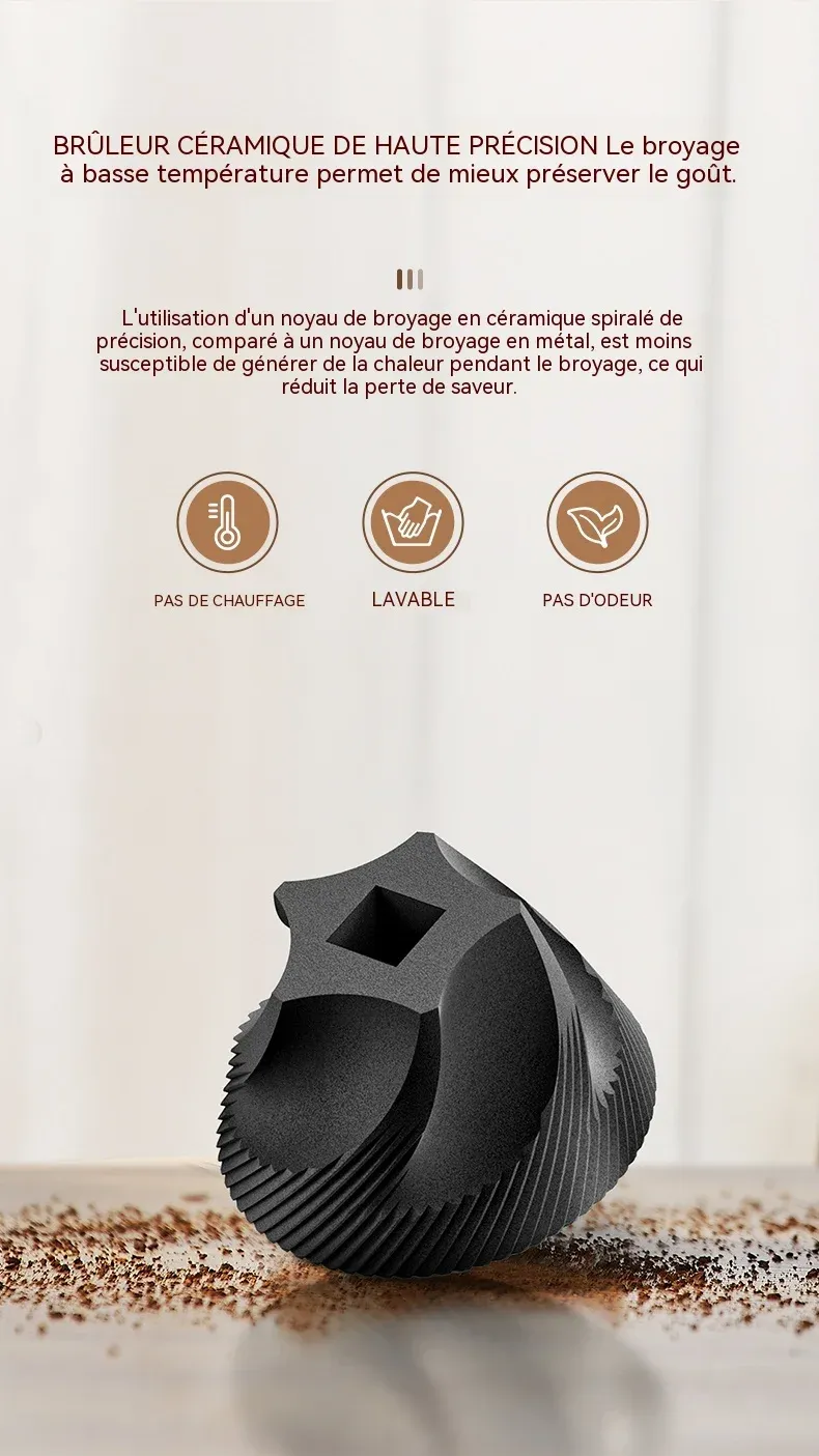 Moulin à café avec cafetière à piston