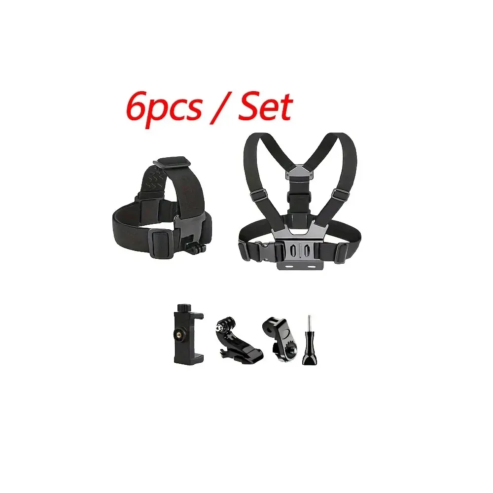 Kit d'accessoires pour caméra d'action : sangle de tête, sangle de poitrine et support réglable compatible GoPro, DJI Osmo et Insta360 20