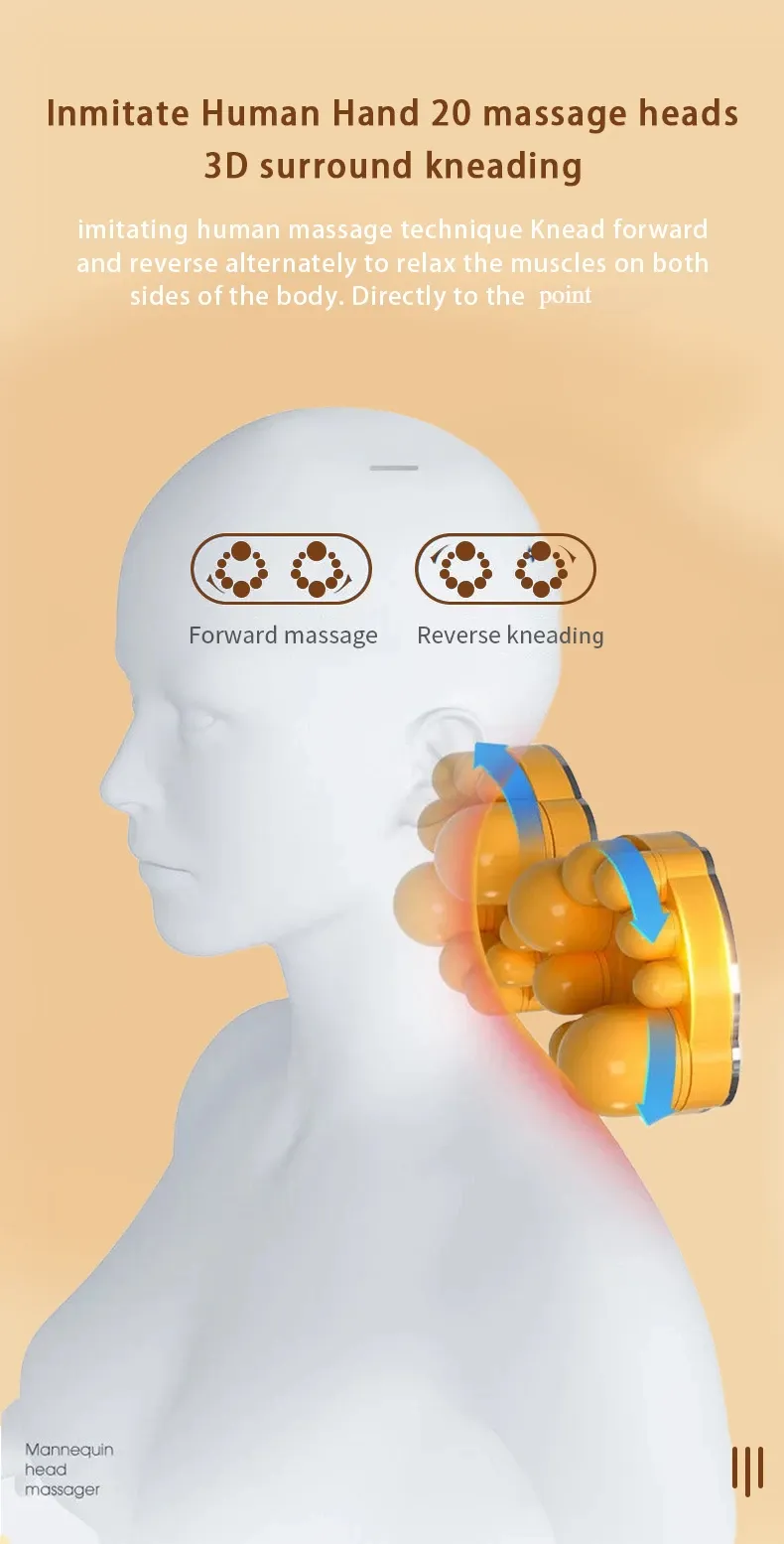 Détail de l'oreiller de massage