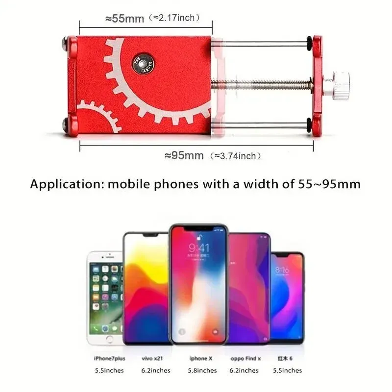 Support de téléphone universel pour vélo et moto, en métal, avec clip antidérapant pour guidon 3