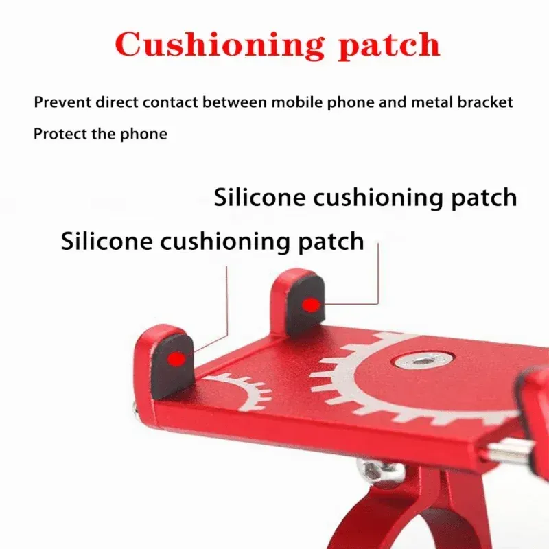 Support de téléphone universel pour vélo et moto, en métal, avec clip antidérapant pour guidon 4