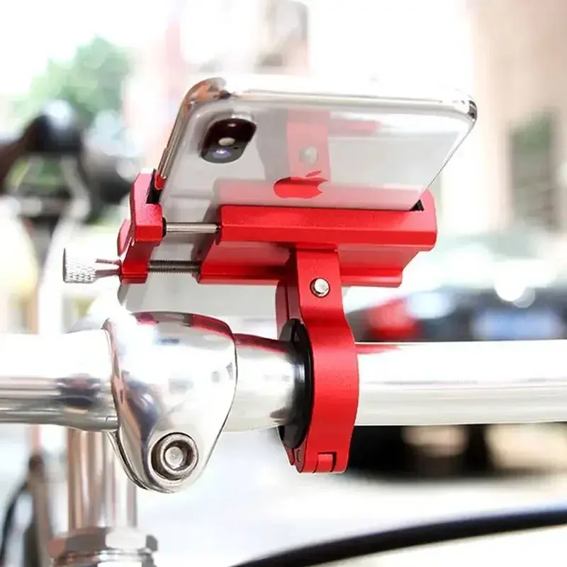 Support de téléphone universel pour vélo et moto, en métal, avec clip antidérapant pour guidon 5