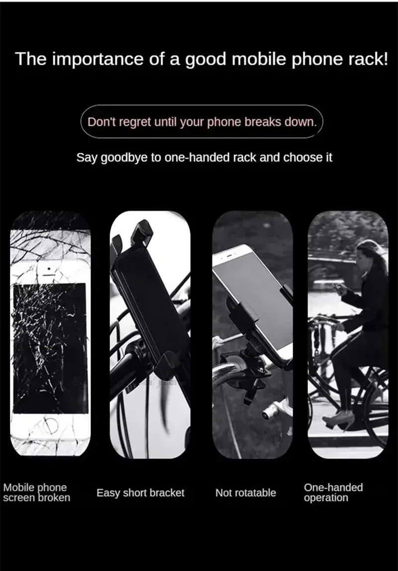 Support de téléphone installé sur guidon