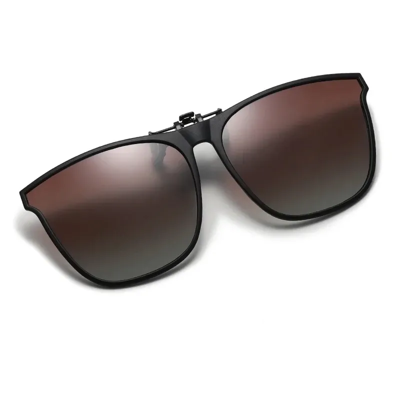 Lunettes de soleil polarisées TR anti-éblouissement à clip, pour la conduite et la vision nocturne 13
