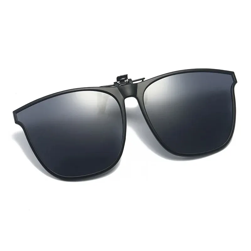 Lunettes de soleil polarisées TR anti-éblouissement à clip, pour la conduite et la vision nocturne 12