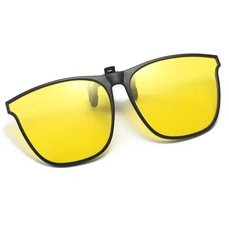 Lunettes de soleil polarisées TR anti-éblouissement à clip, pour la conduite et la vision nocturne 11