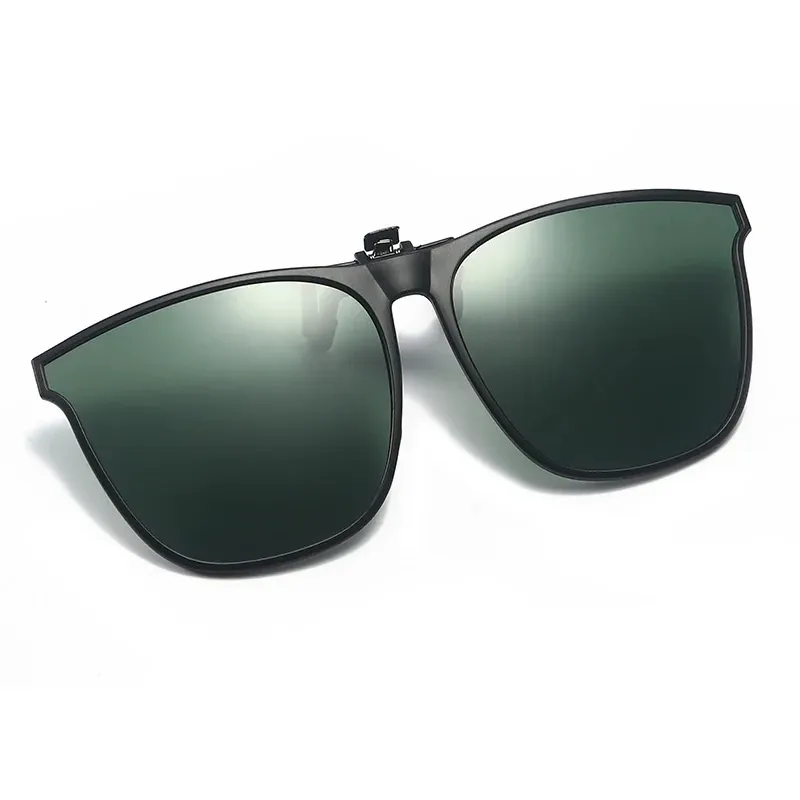 Lunettes de soleil polarisées TR anti-éblouissement à clip, pour la conduite et la vision nocturne 9