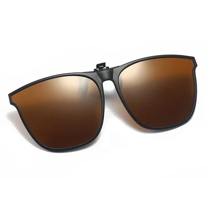 Lunettes de soleil polarisées TR anti-éblouissement à clip, pour la conduite et la vision nocturne 8