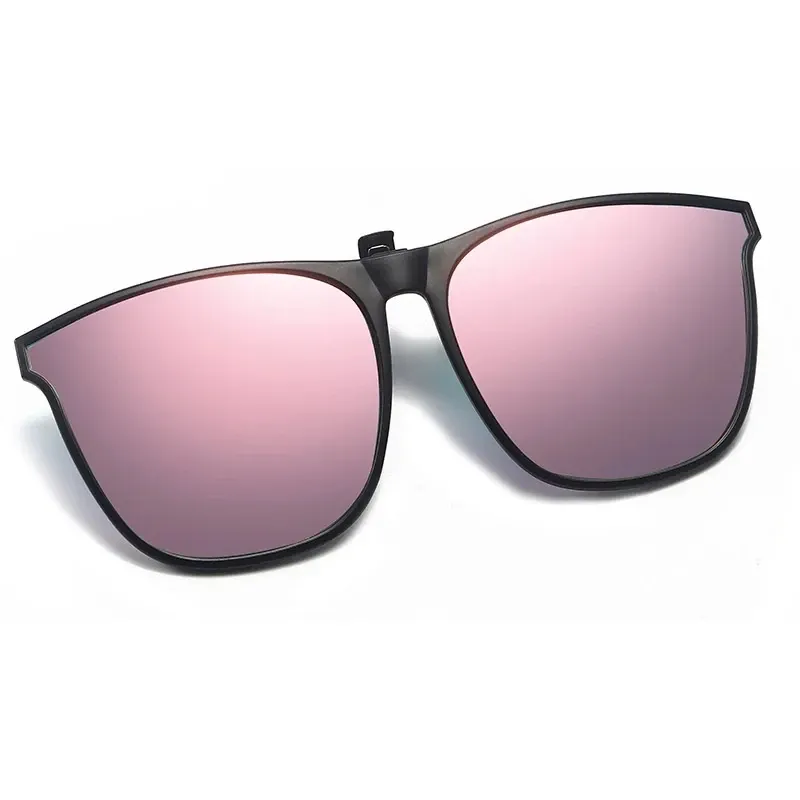 Lunettes de soleil polarisées TR anti-éblouissement à clip, pour la conduite et la vision nocturne 7