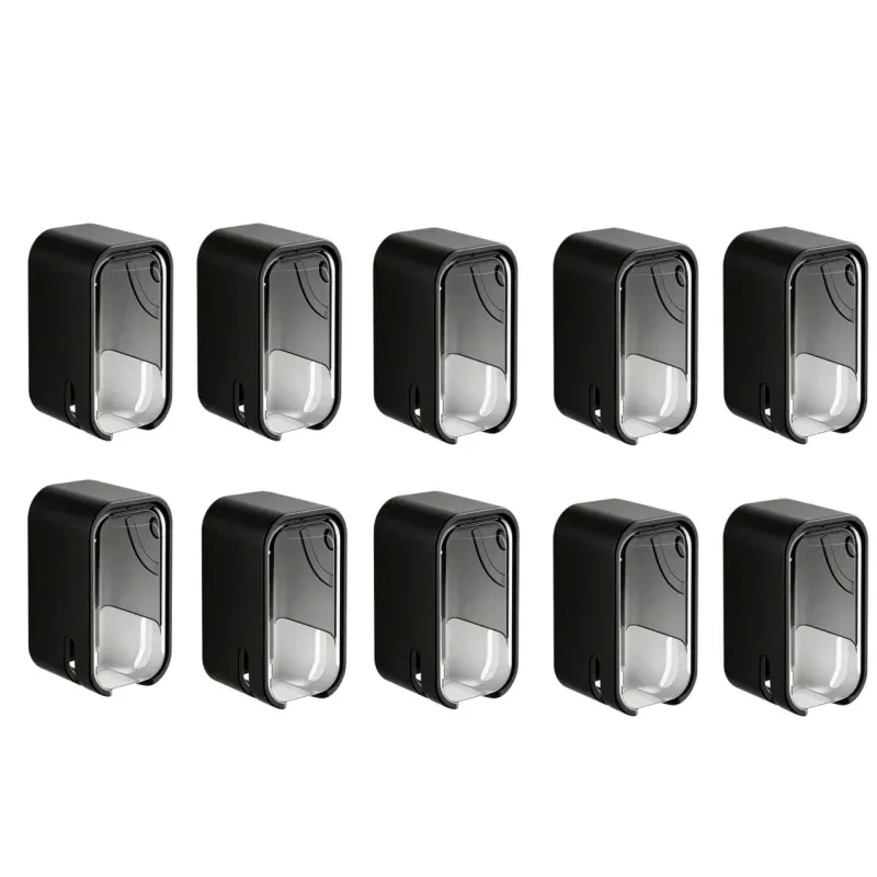 Support mural pour brosses à dents avec couvercle, auto-adhésif et sans perçage 23