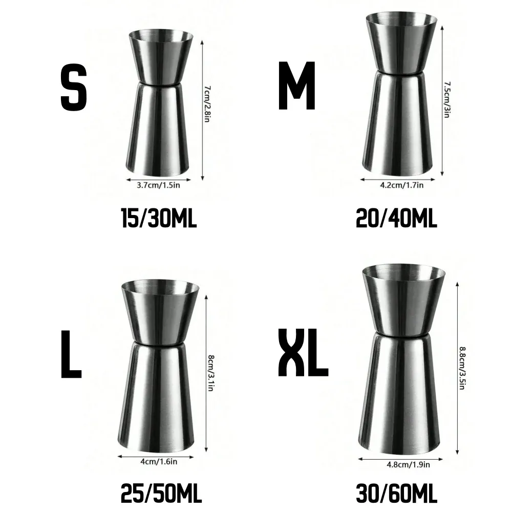 Shaker à cocktail en acier inoxydable, vue d'ensemble