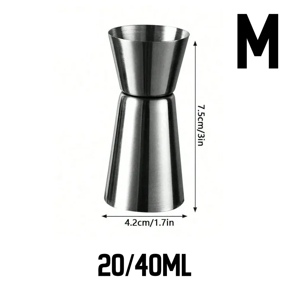 Tasse doseuse en acier inoxydable, shaker à cocktail, jigger double à mesurer, outil de bar pour fête 13