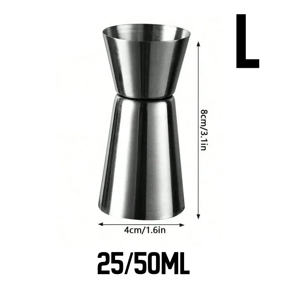 Tasse doseuse en acier inoxydable, shaker à cocktail, jigger double à mesurer, outil de bar pour fête 14