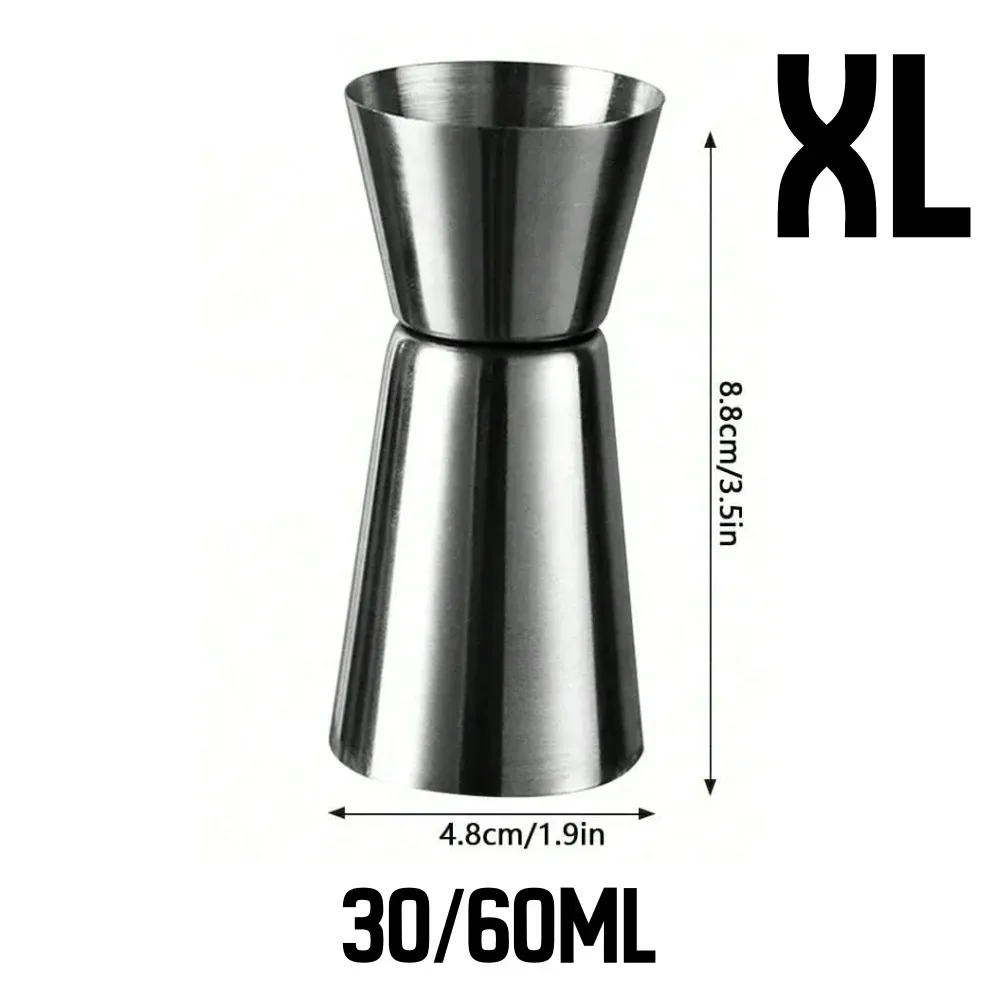 Tasse doseuse en acier inoxydable, shaker à cocktail, jigger double à mesurer, outil de bar pour fête 7