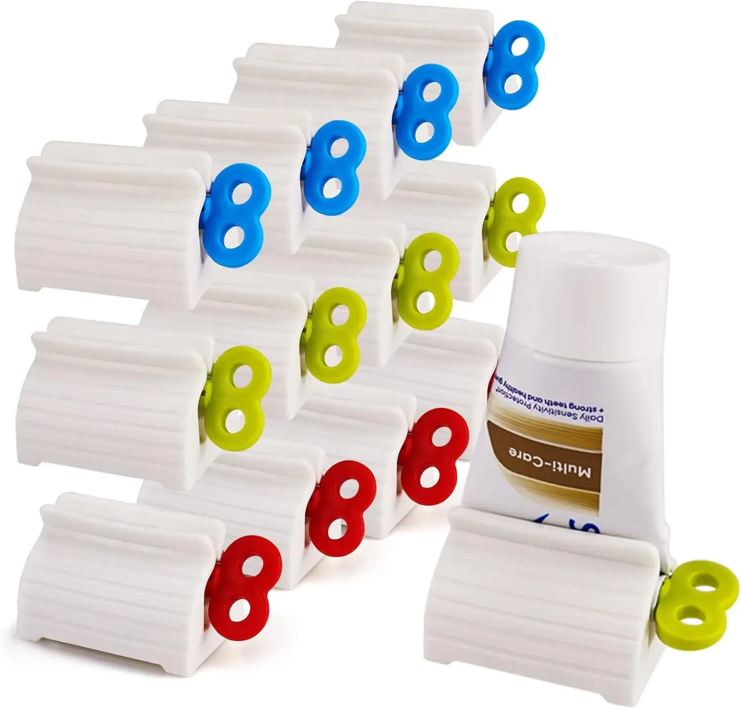 Tube à dentifrice manuel portable avec support de presse-tube pour crème à mains et nettoyant visage 2