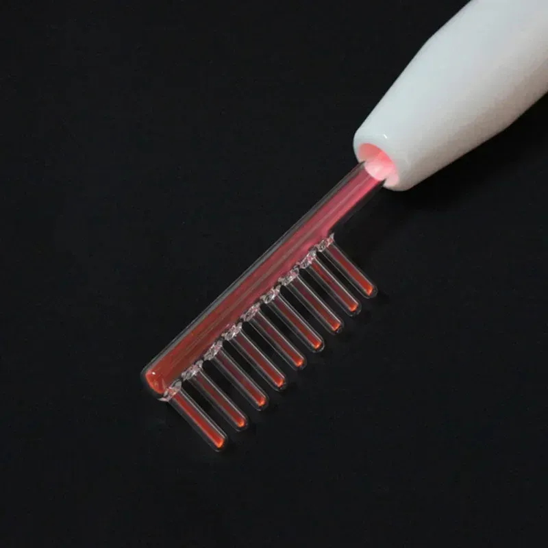 Machine faciale à haute fréquence avec tube en verre et électrode en baguette, traitement de beauté pour le visage, réduction des boutons d'acné 25