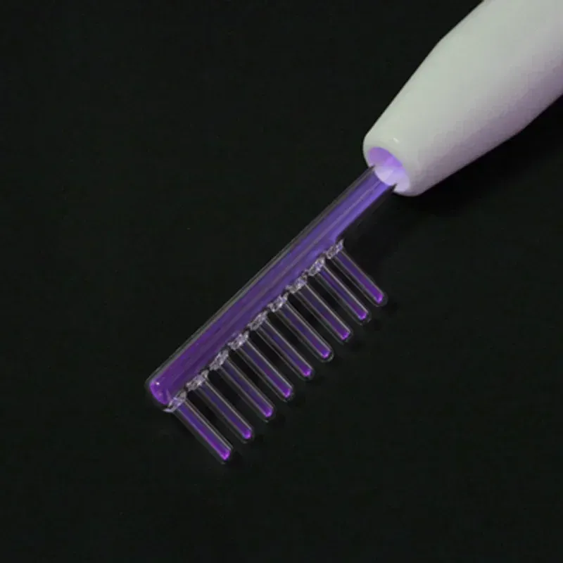 Machine faciale à haute fréquence avec tube en verre et électrode en baguette, traitement de beauté pour le visage, réduction des boutons d'acné 11