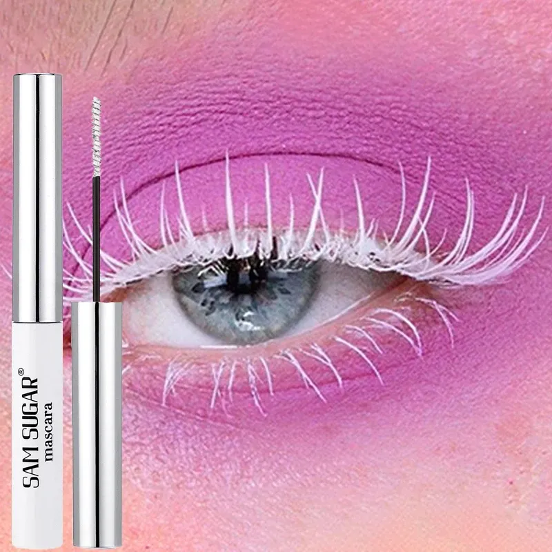 Mascara coloré à brosse fine, effet recourbant, allongeant et volumisant, imperméable, coloris bleu, vert et naturel 3