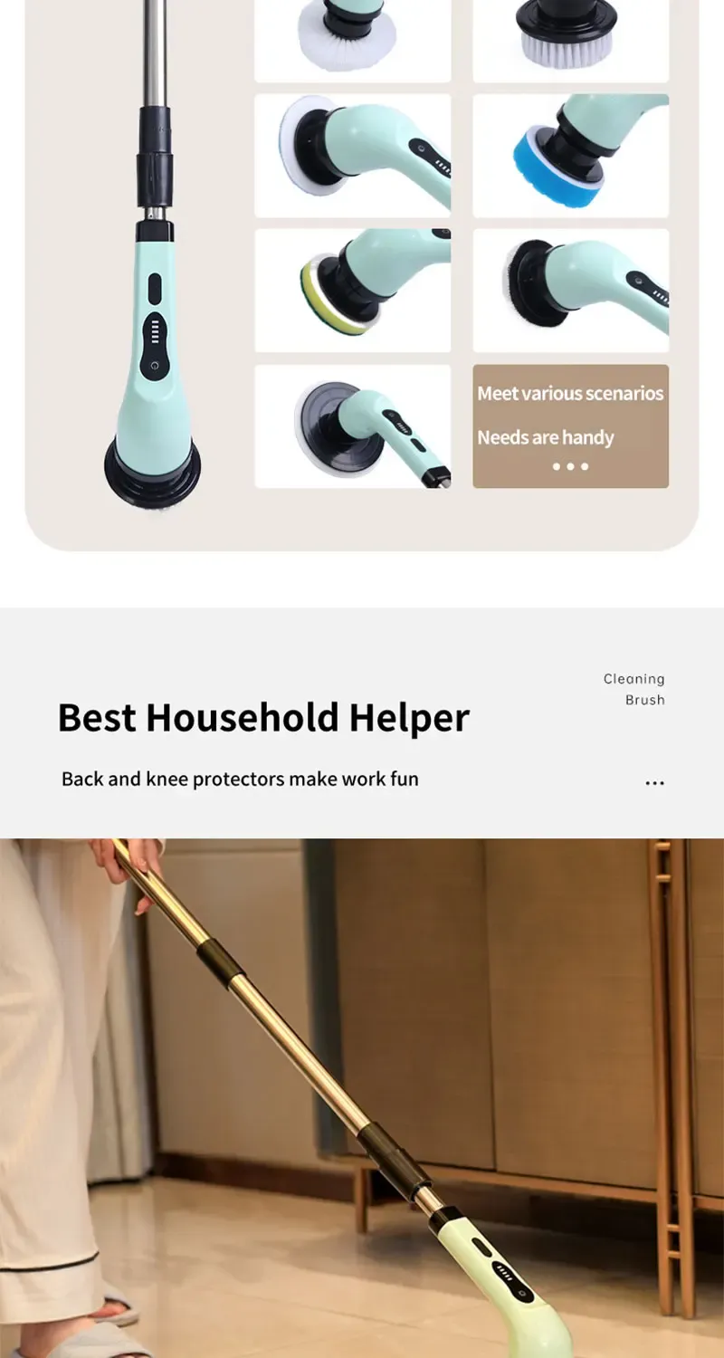Brosse de nettoyage électrique utilisée dans la cuisine