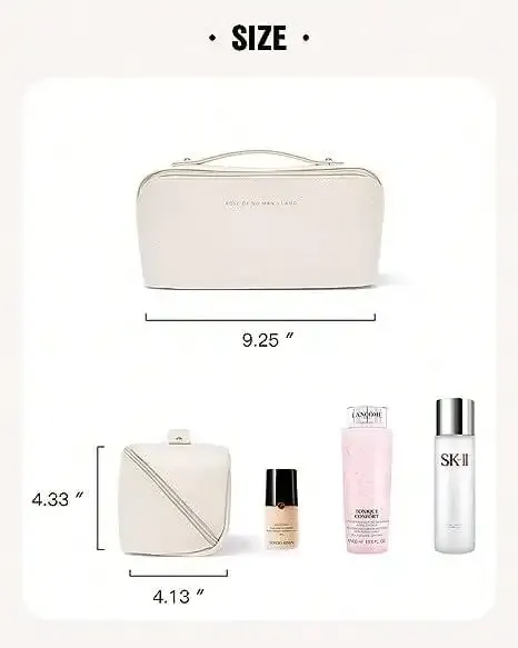 Détail de la fermeture de la trousse en cuir