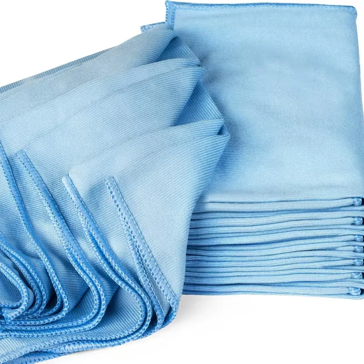 Chiffon de nettoyage en microfibre 25 x 25 cm, sans traces ni peluches, pour vitres, miroirs, verres et pare-brise