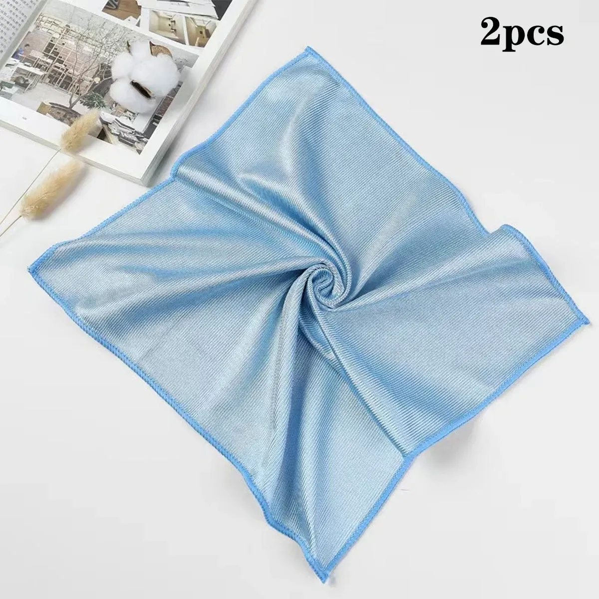 Chiffon de nettoyage en microfibre 25 x 25 cm, sans traces ni peluches, pour vitres, miroirs, verres et pare-brise 7
