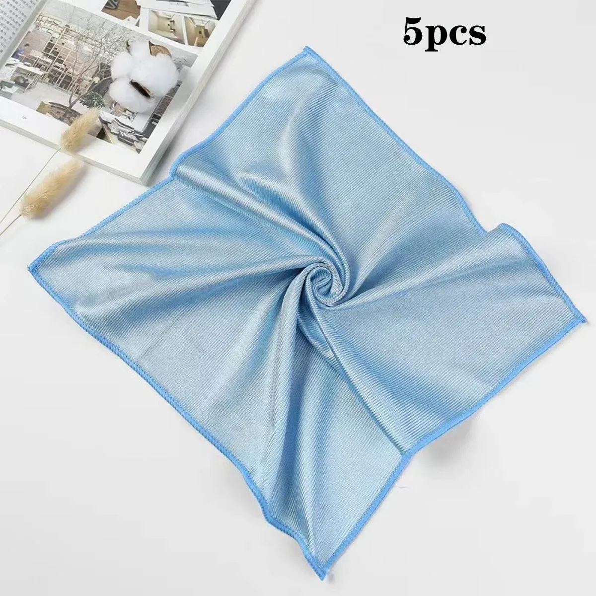 Chiffon de nettoyage en microfibre 25 x 25 cm, sans traces ni peluches, pour vitres, miroirs, verres et pare-brise 11