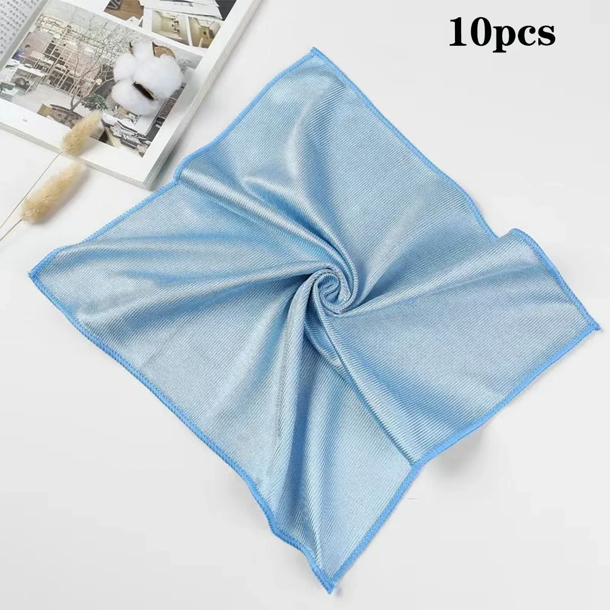 Chiffon de nettoyage en microfibre 25 x 25 cm, sans traces ni peluches, pour vitres, miroirs, verres et pare-brise 9