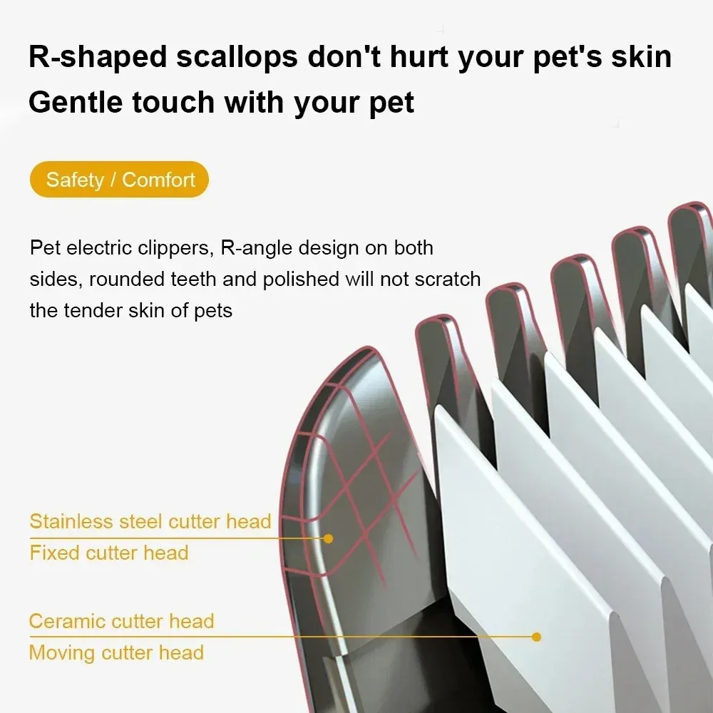 Tondeuse professionnelle pour chien, tondeuse électrique pour animaux de compagnie rechargeable par USB, idéale pour chat 4
