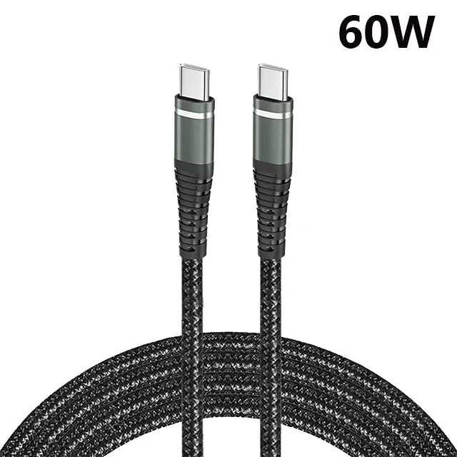 Câble USB-C vers USB-C 100 W à charge rapide pour MacBook, iPad, iPhone 17, Samsung, Xiaomi, Switch – Câble USB-C tressé en nylon 7