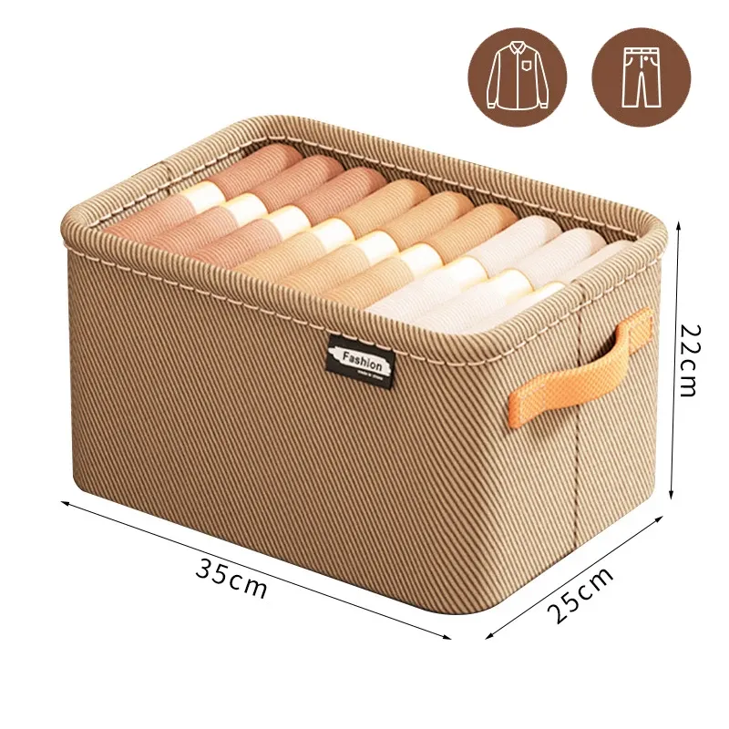 Organisateur de vêtements épais pour armoire : rangement pour pantalons et pulls, tiroirs, boîte de rangement pour jeans 7