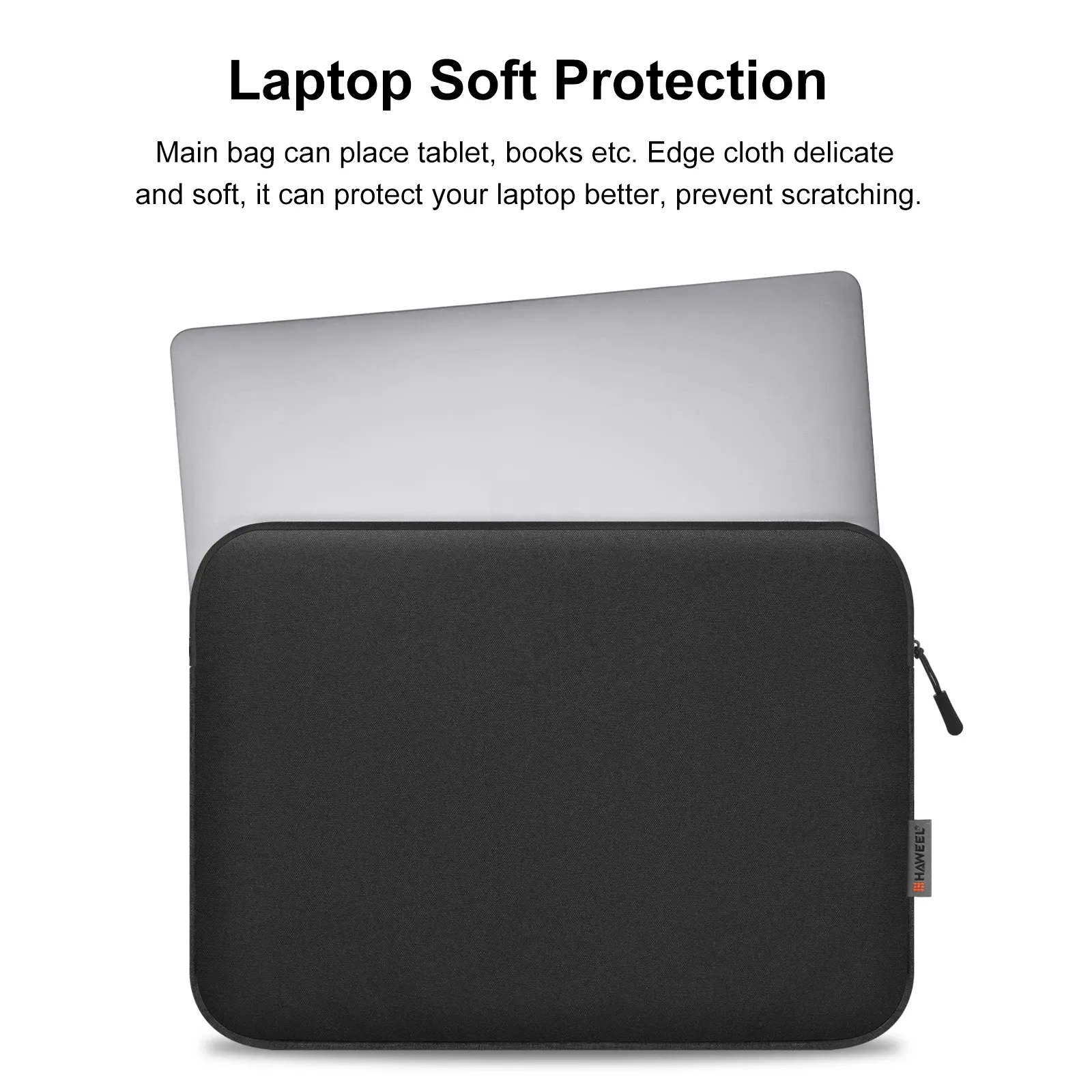 Housse de protection HAWEEL pour ordinateur portable 11, 13, 15 et 16 pouces, pochette de transport à fermeture éclair compatible MacBook Air et Pro 4