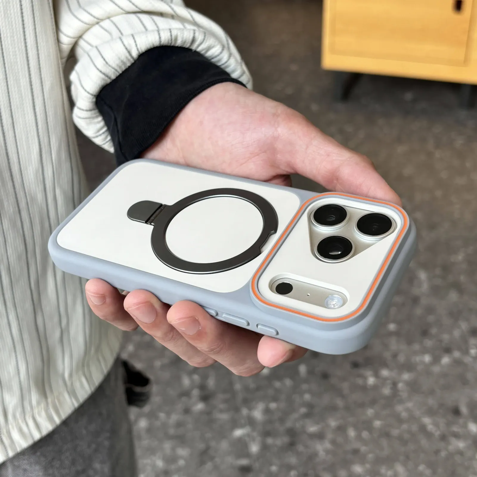Coque de protection en situation d'utilisation
