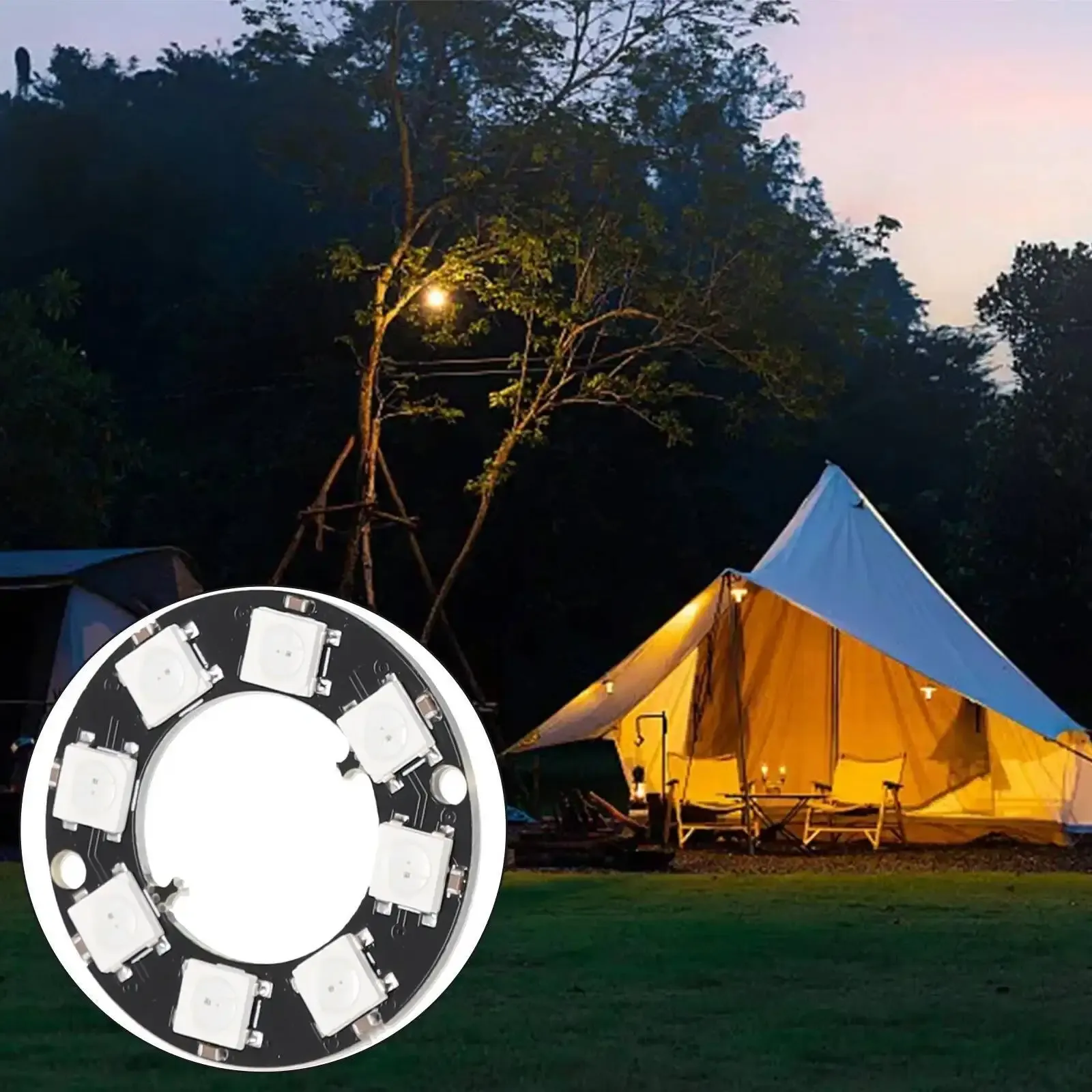 Anneau LED RGB adressable, détail des diodes