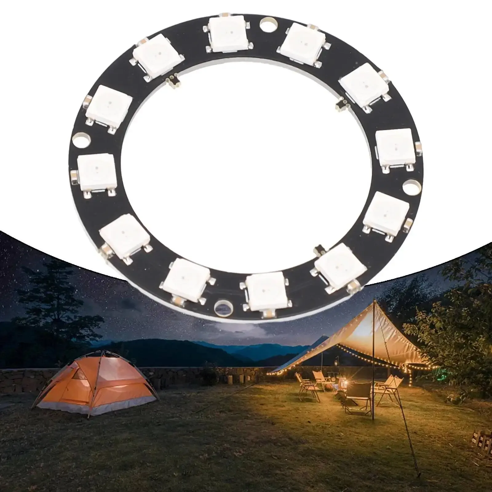 Anneau LED NeoPixel RGB adressable individuellement 5 V, compatible Arduino WS2812 8