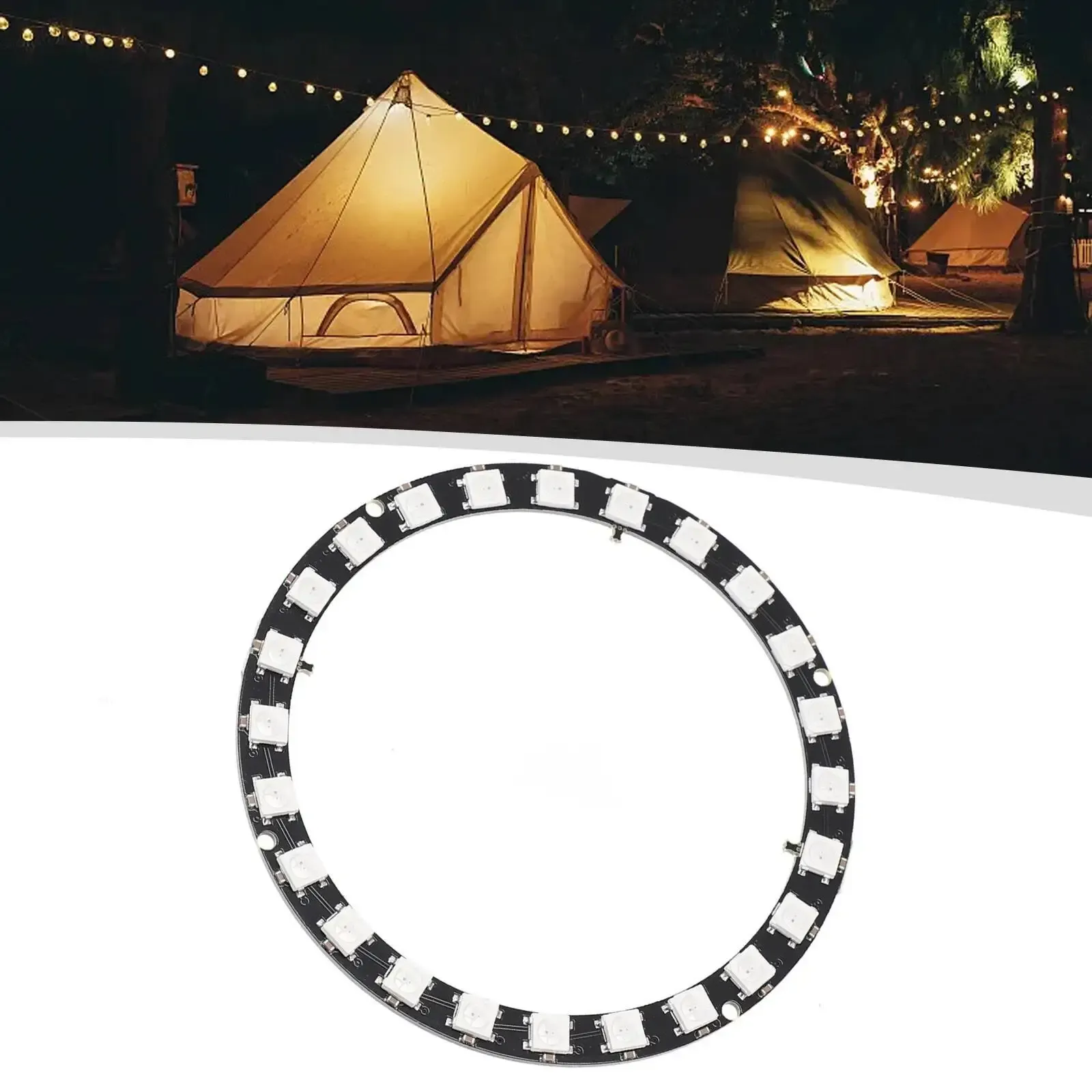 Anneau LED NeoPixel RGB adressable individuellement 5 V, compatible Arduino WS2812 10